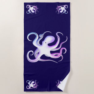 Octopus-Silhouette Strandtuch