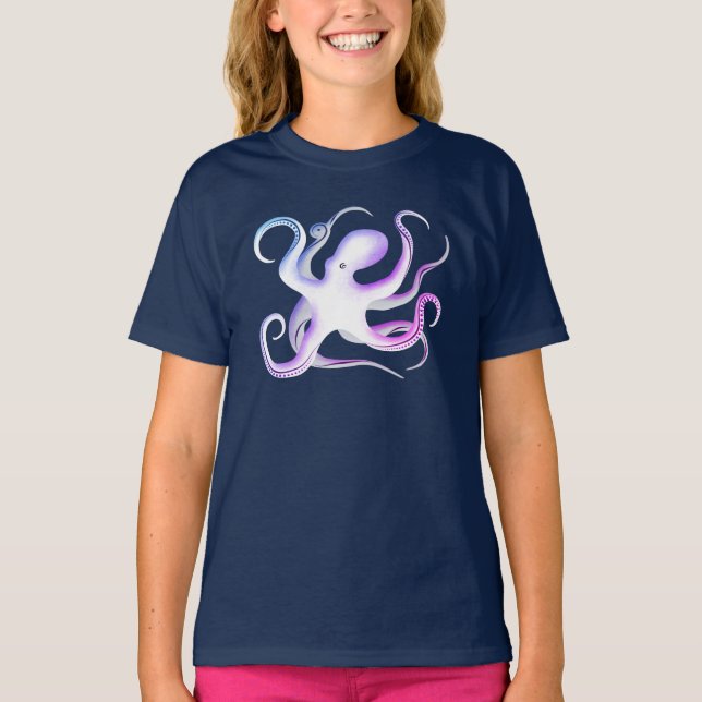 Octopus-Silhouette T-Shirt (Vorderseite)