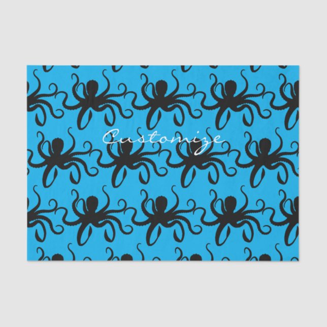 Octopus Silhouette Thunder_Cove Seidenpapier (Vorderseite)