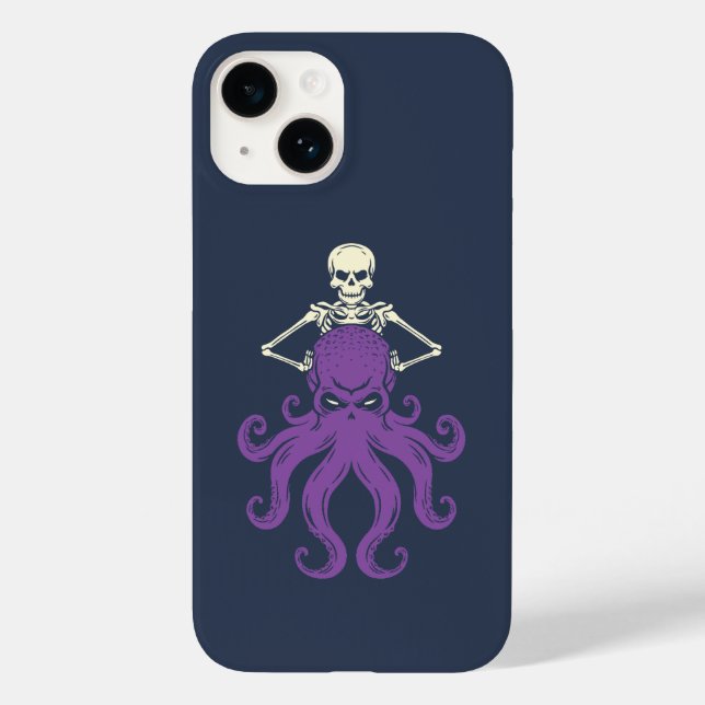 Octopus Skeleton Case-Mate iPhone 14 Hülle (Rückseite)