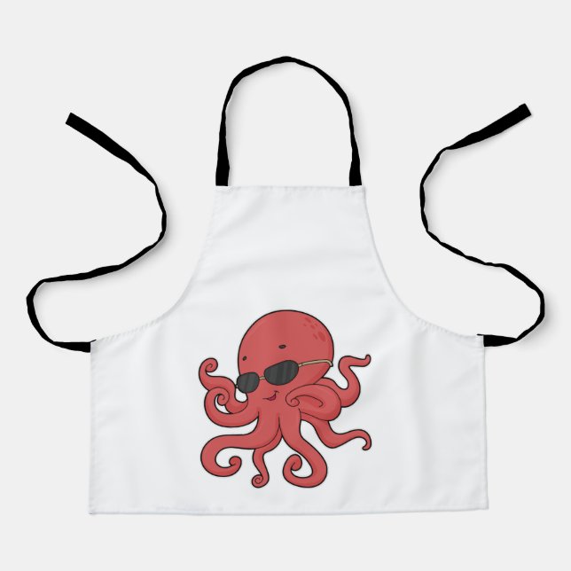 Octopus-Sonnenbrille Schürze (Vorderseite)