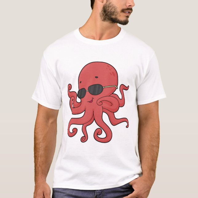 Octopus-Sonnenbrille T-Shirt (Vorderseite)