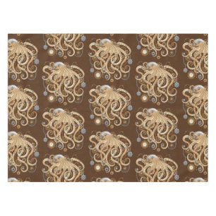 Octopus Steampunk Surreal Retro Style Machine Tischdecke