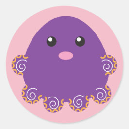 Octopus-Sticker Runder Aufkleber