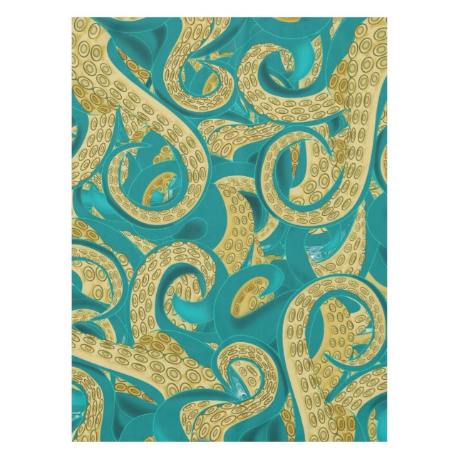Octopus Tablecloth Art Design Tischdecke (Vorderseite)