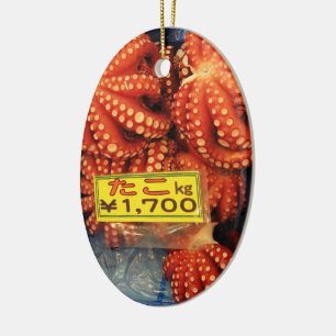 Octopus Tako た こ Tsukiji Fish Market, Tokio, Japan Keramik Ornament