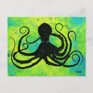 Octopus teint bleu - Carte postale