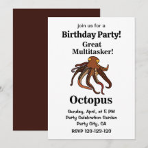 Octopus Tentacles Great Multitasker Funny Birthday