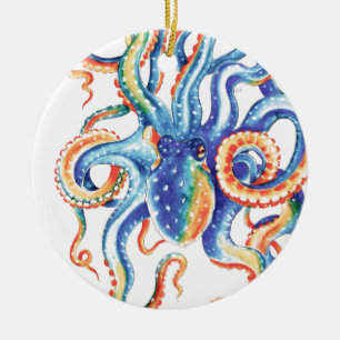 Octopus Tentacles Wasserfarbene Kunst, Dichtung un Keramik Ornament