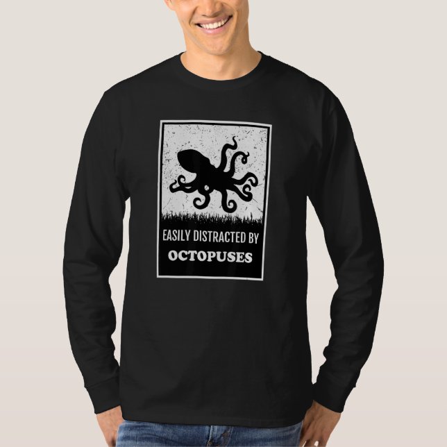 Octopus Tiefseearmut leicht vom Octo abgelenkt T-Shirt (Vorderseite)