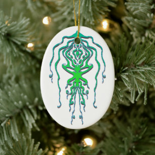Octopus Tintenfisch Tribal Tattoo Abstraktes Desig Keramik Ornament