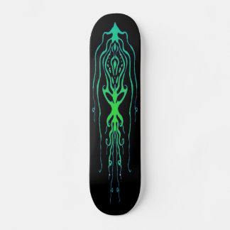 Octopus Tribal Tattoo Tintenfisch - grün auf schwa Skateboard