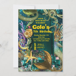 Octopus Under Sea Mermaid Party Einladung