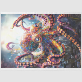 Octopus Vibranred Decoupage Tissue Paper Seidenpapier