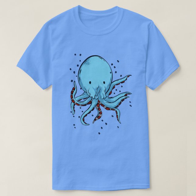 Octopus Vintag Retro Octopus Sea Creatures T-Shirt (Design vorne)