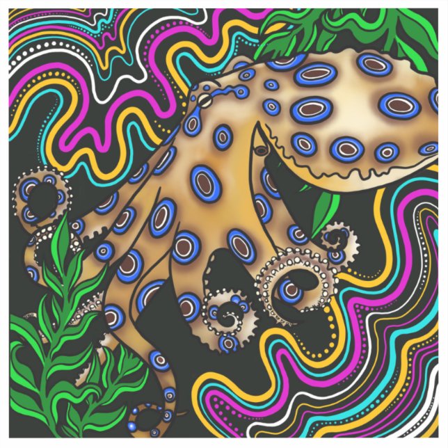 Octopus Vinyl Sticker (Vorderseite)