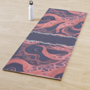 Octopus Wasserfarbiges Personalisiertes Muster Yogamatte