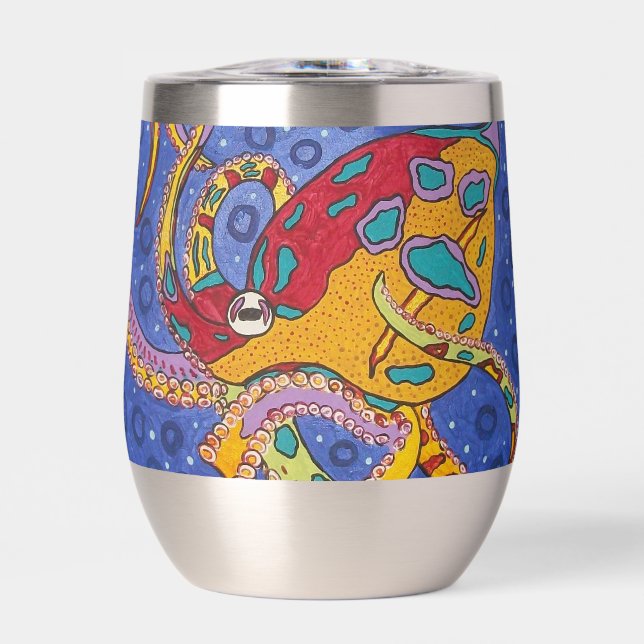 Octopus Wine Tumbler (Vorderseite)