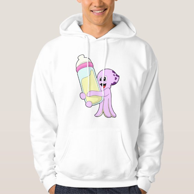 Octopus with Baby bottle Milk Hoodie (Vorderseite)