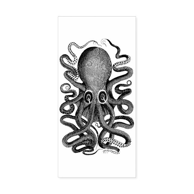 Octopus Wood Art Briefmarke Gummistempel (Prägung)