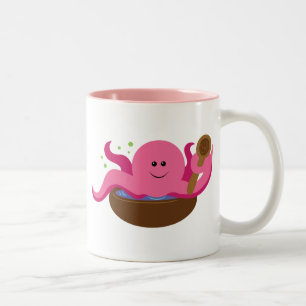 Octopussuppe Zweifarbige Tasse