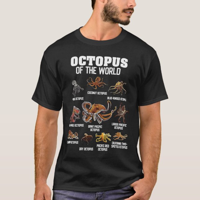 Octopustiere des Weltnaturmeeres T-Shirt (Vorderseite)