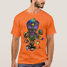Octoshroom gefärbte Krawatte T-Shirt