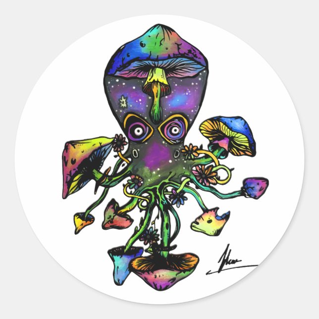 Octoshroom Stickers (Vorderseite)