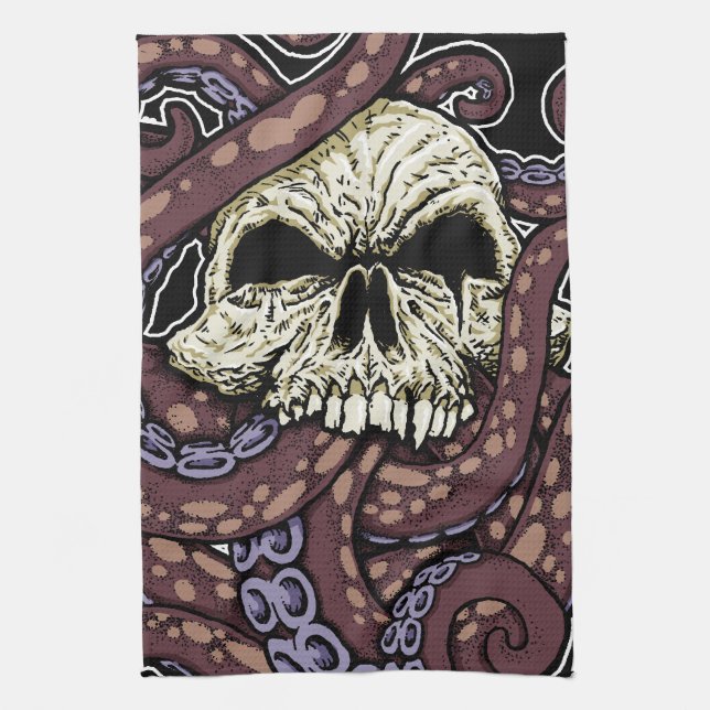 Octoskull Küchentuch (Vertikal)