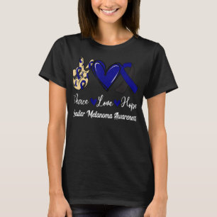 Ocular Melanoma Awareness Peace Liebe Hope Black & T-Shirt
