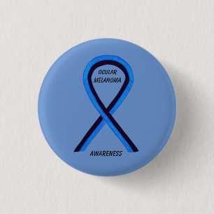 Ocular Melanoma Awareness Ribbon Angel Custom Butt Button