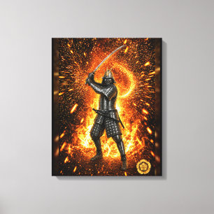 Oda Nobunaga Samurai-Rüstung Feuer 16x20 Leinwanddruck