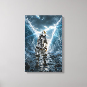Oda Nobunaga Samurai-Rüstung Wasser 12x18 Leinwanddruck