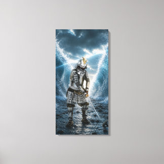 Oda Nobunaga Samurai-Rüstung Wasser 16x32 Leinwanddruck
