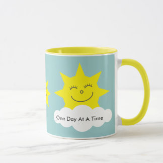 ODAAT gelbe Wecker-Tasse glücklicher Sonnen Tasse