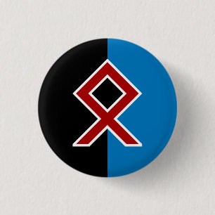 Odal Rune Abzeichen - Leben, Geist, Boden und Meer Button