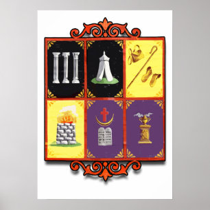 Odd Fellows - Emblematisches Grad-Diagramm Poster