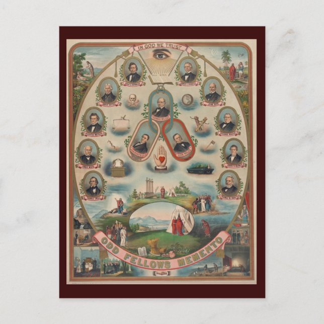 Odd Fellows Postcard Postkarte (Vorderseite)
