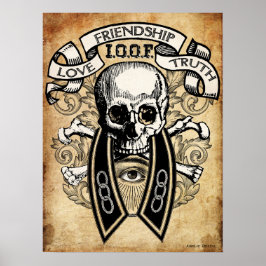 Odd Fellows Skull und Collar Poster