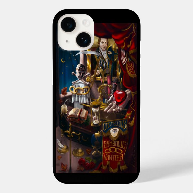 Odd Fellows Symbolic Vanitas Case-Mate iPhone 14 Hülle (Rückseite)