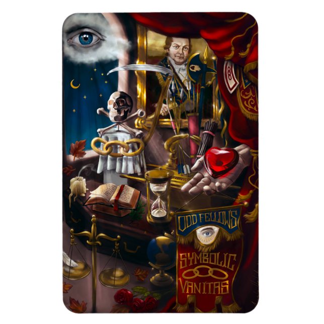 Odd Fellows Symbolic Vanitas Magnet (Vertikal)