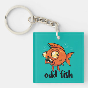 Odd Fish Quirky Funny Orange Goldfish Cartoon
