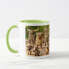 Odd Friends - Forest Schachbrett & Dots Clan Poste Tasse