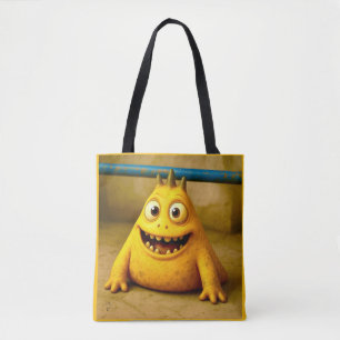 Odd Friends - Happy Yellow Monster Poster Tasche