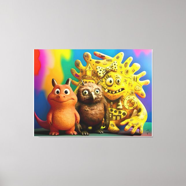 Odd Friends - Leinwand zum Trio-Trio der bunten Fa (Vorderseite)