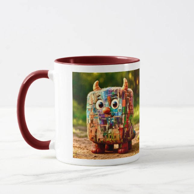 Odd Friends - Patchwork Cube Monster Poster Tasse (Links)