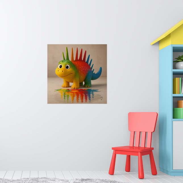 Odd Friends - Poster Rainbow Dino (Pépinière 1)