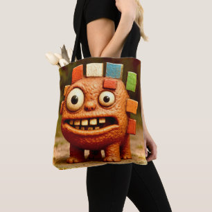 Odd Friends - Rainbow Block Monster Poster Tasche