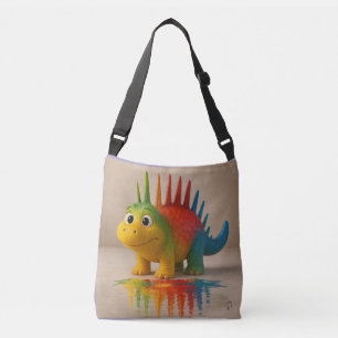 Odd Friends - Rainbow Dino Poster Tragetaschen Mit Langen Trägern