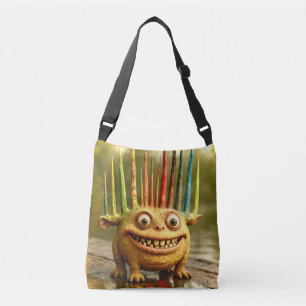 Odd Friends - Rainbow Spikes Monster-Leinwand Tragetaschen Mit Langen Trägern